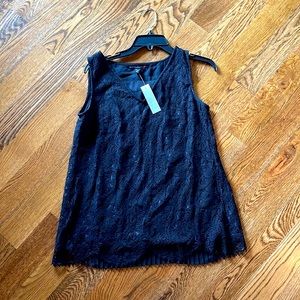 NWT! White House Black Market - Lacy black blouse - Size XS